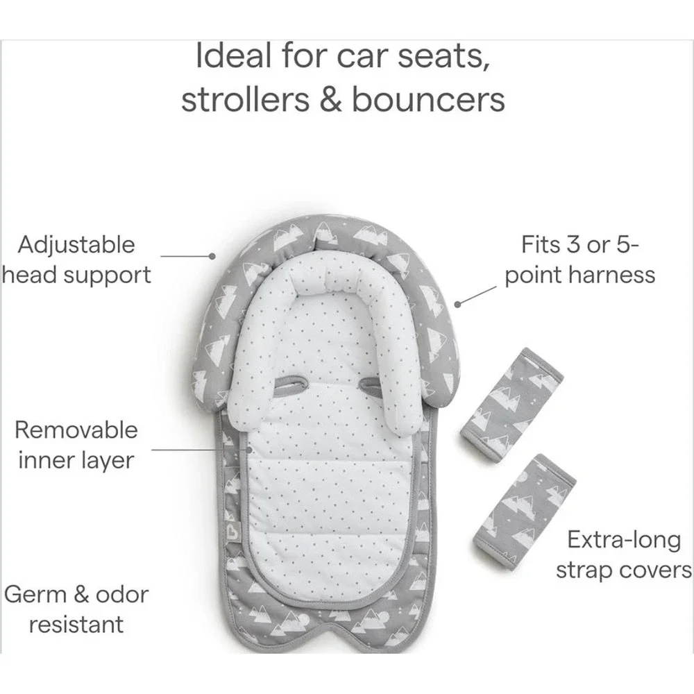 XTRAGUARD SafeFit Head Support & Strap Covers Baby (Silver-Ion Technology) NEW